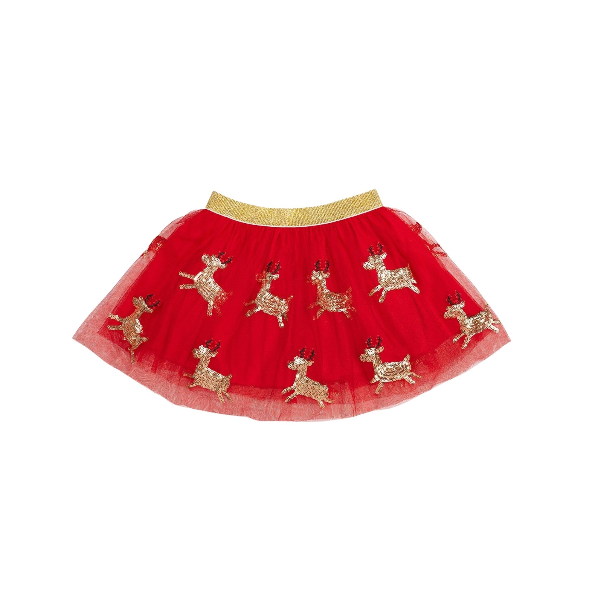 Sequin Reindeer Christmas Tutu Skirt