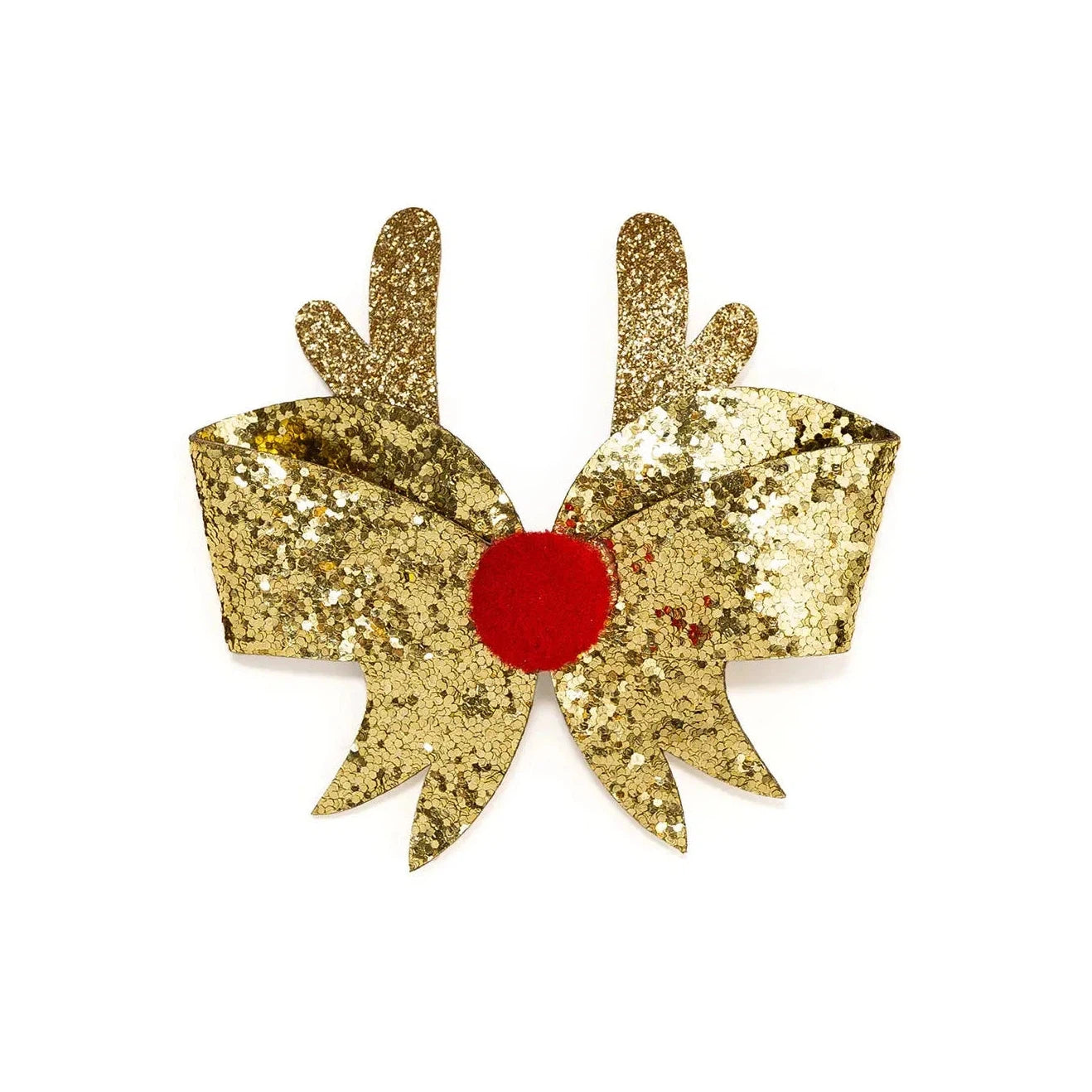 Reindeer Glitter Headband Bow & Clip