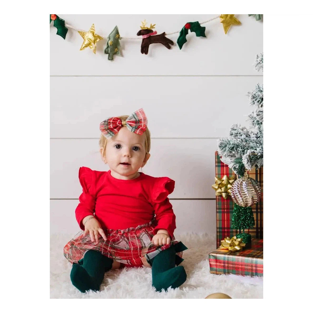 Christmas Plaid Tutu Bodysuit