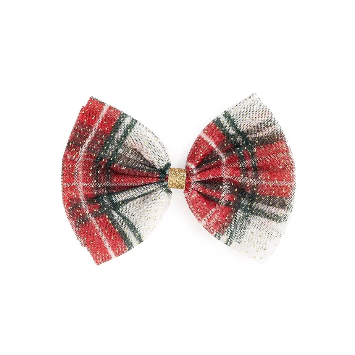 Christmas Plaid Bow Headband &amp; Hair Clip