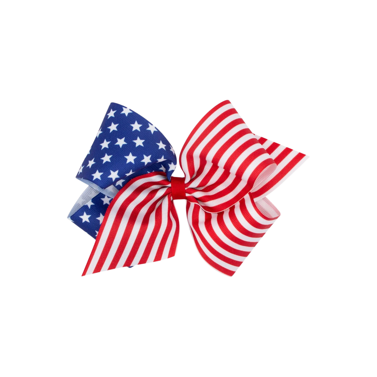 King Stars &amp; Striped Pattern Grosgrain Bow