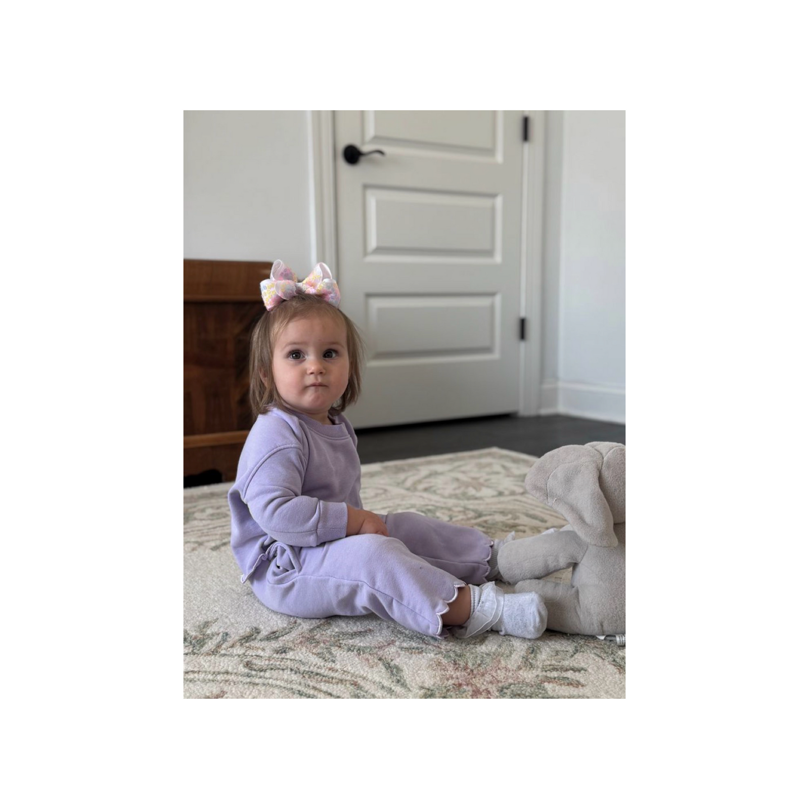 Medium Sequin Grosgrain Overlay Bow