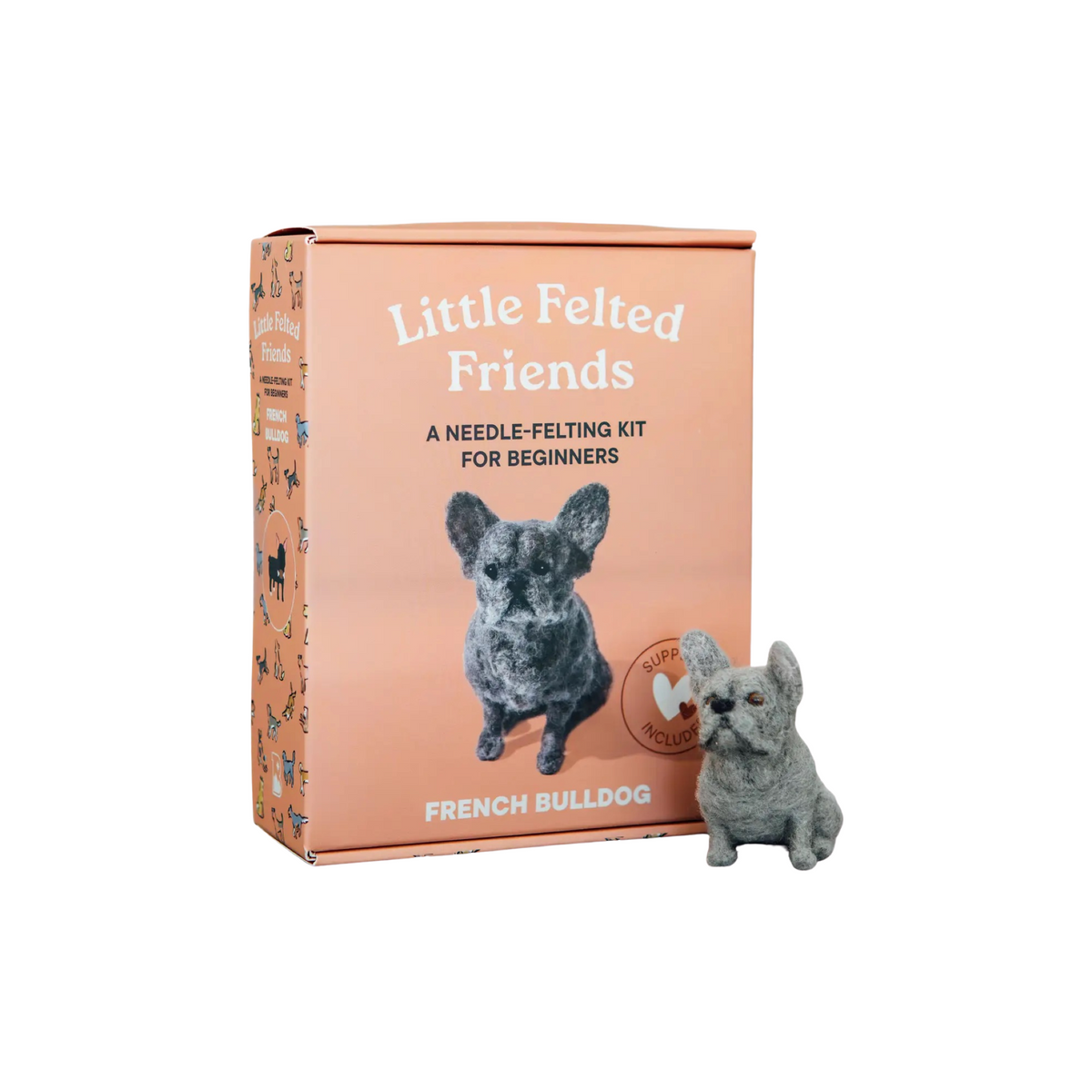 Little Felted Friends: French Bulldog Needle Felting Kit