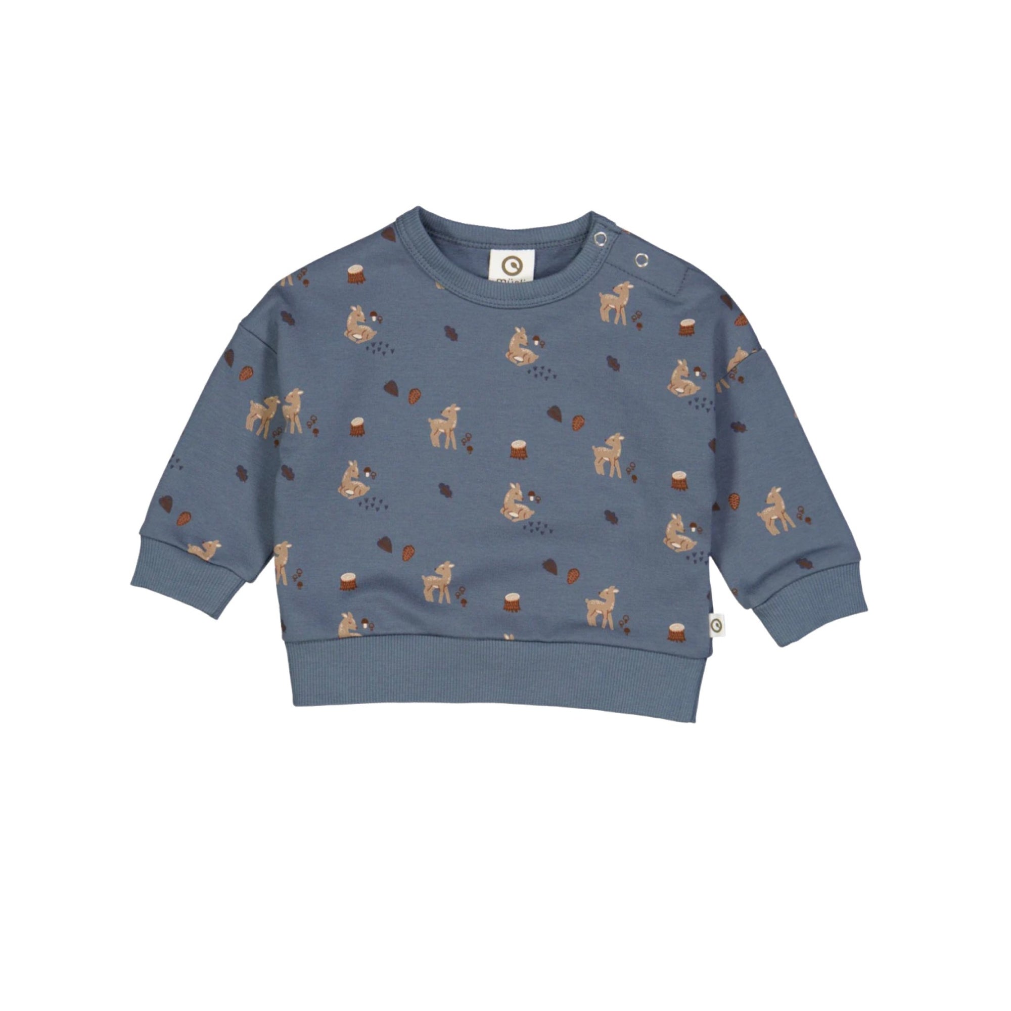 Deer Print Stormy Blue Sweatshirt