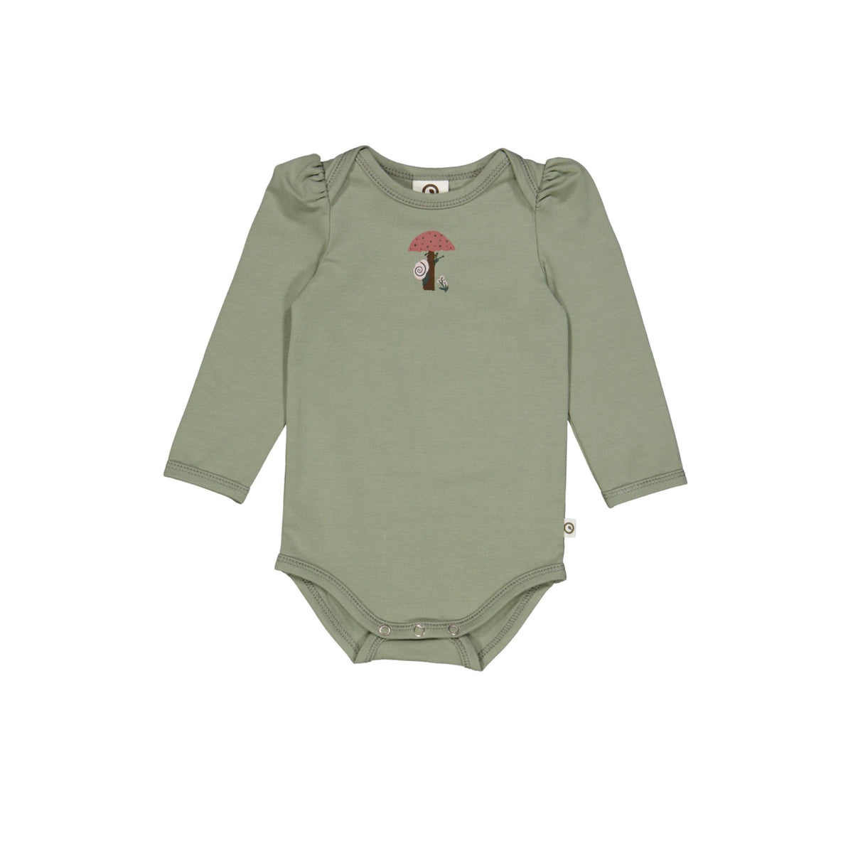 Botany Green Puff Sleeve Bodysuit