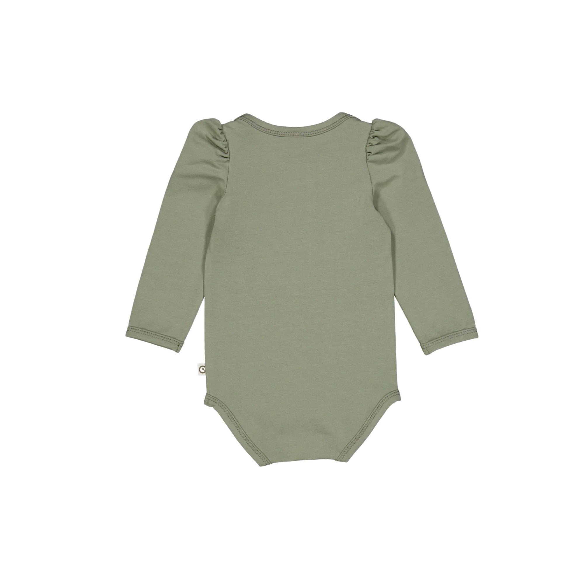 Botany Green Puff Sleeve Bodysuit