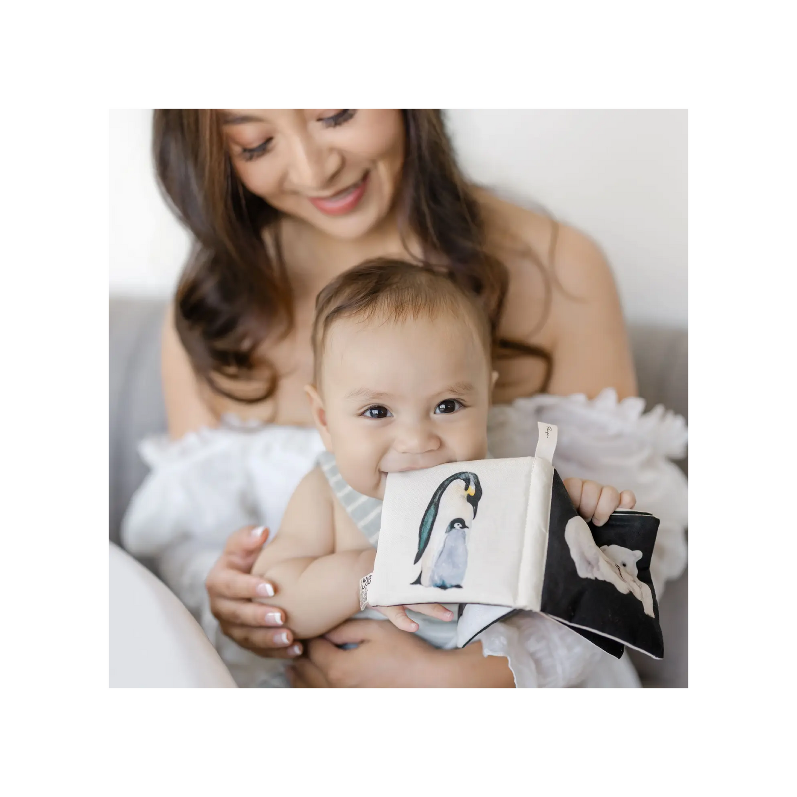 Organic Tummy Time Crinkle Book For Baby