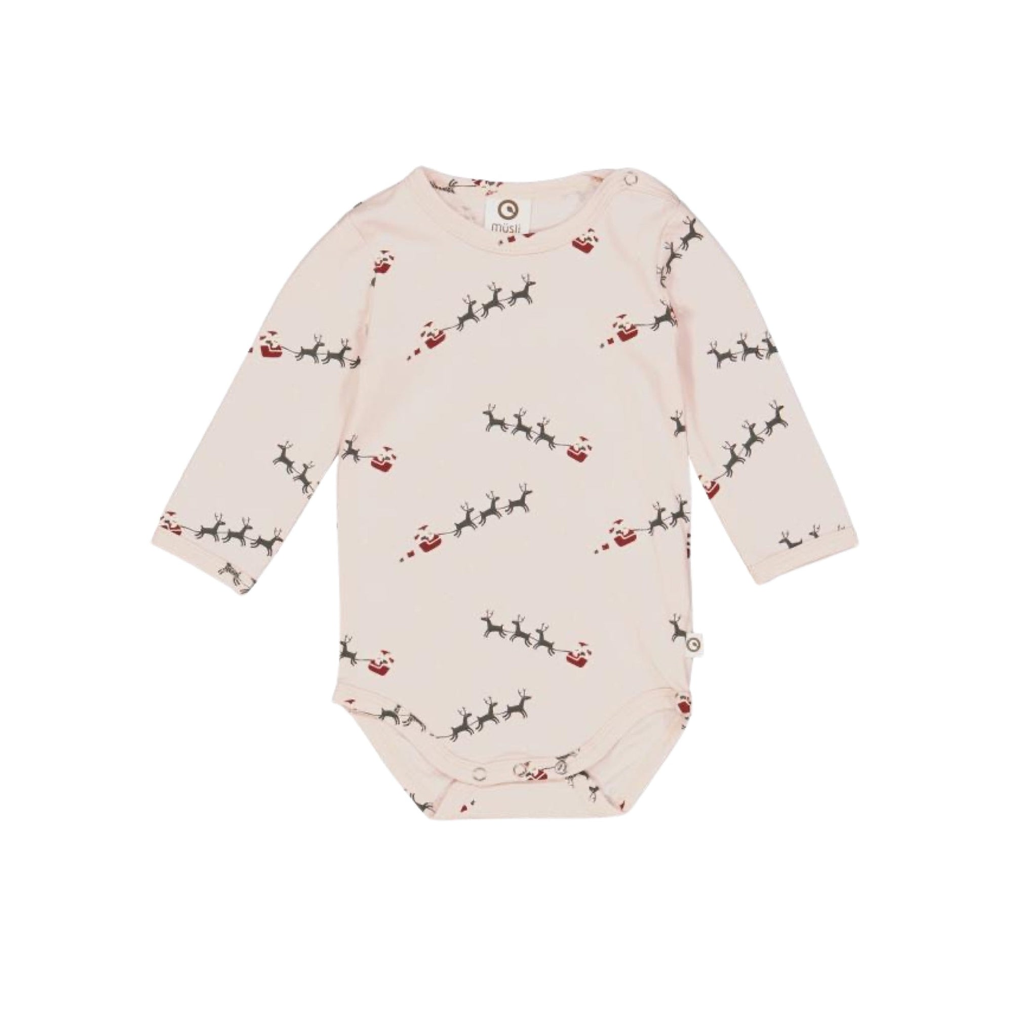 Santa’s Sleigh Print Baby Bodysuits