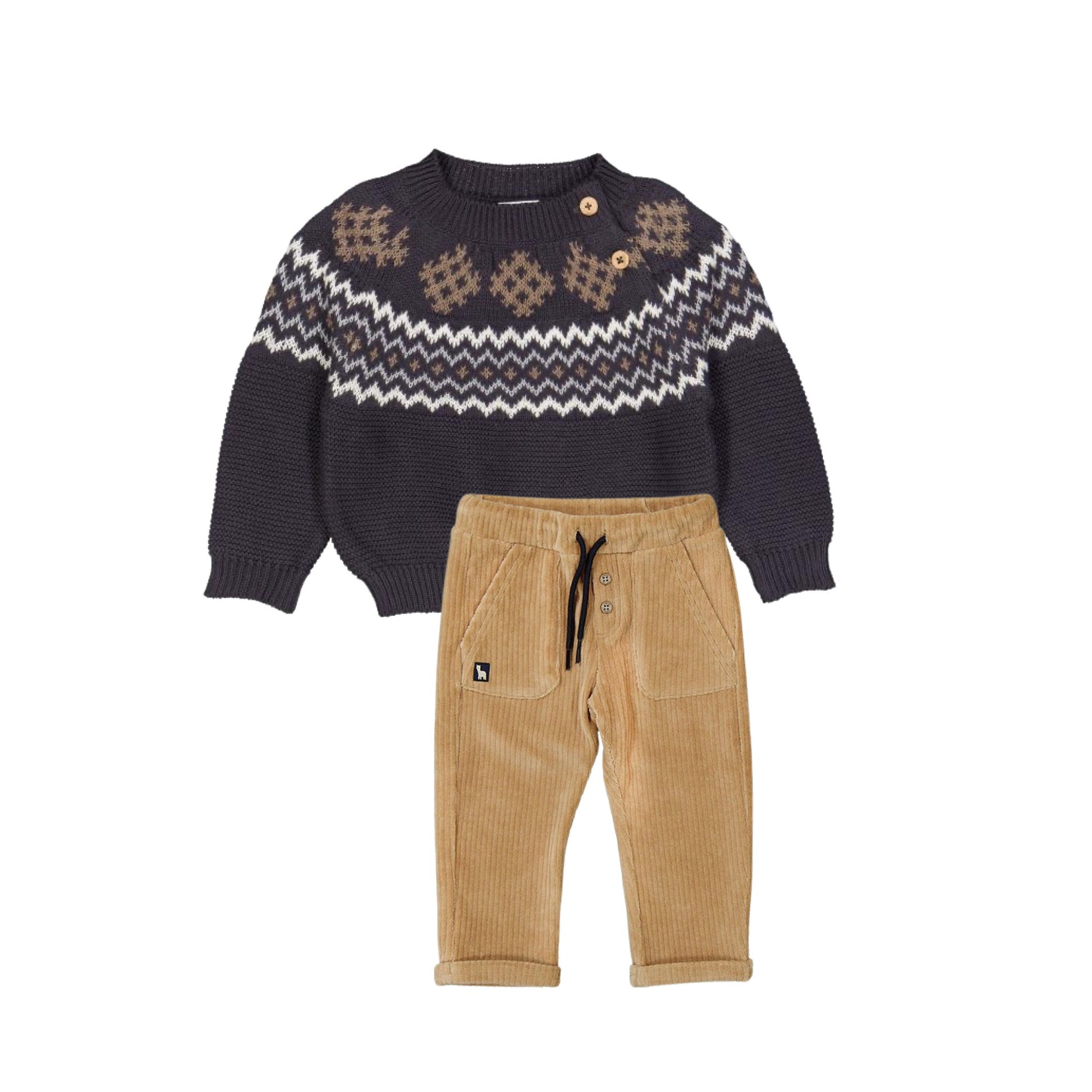 Jacquard Knit  Baby Boy Sweater