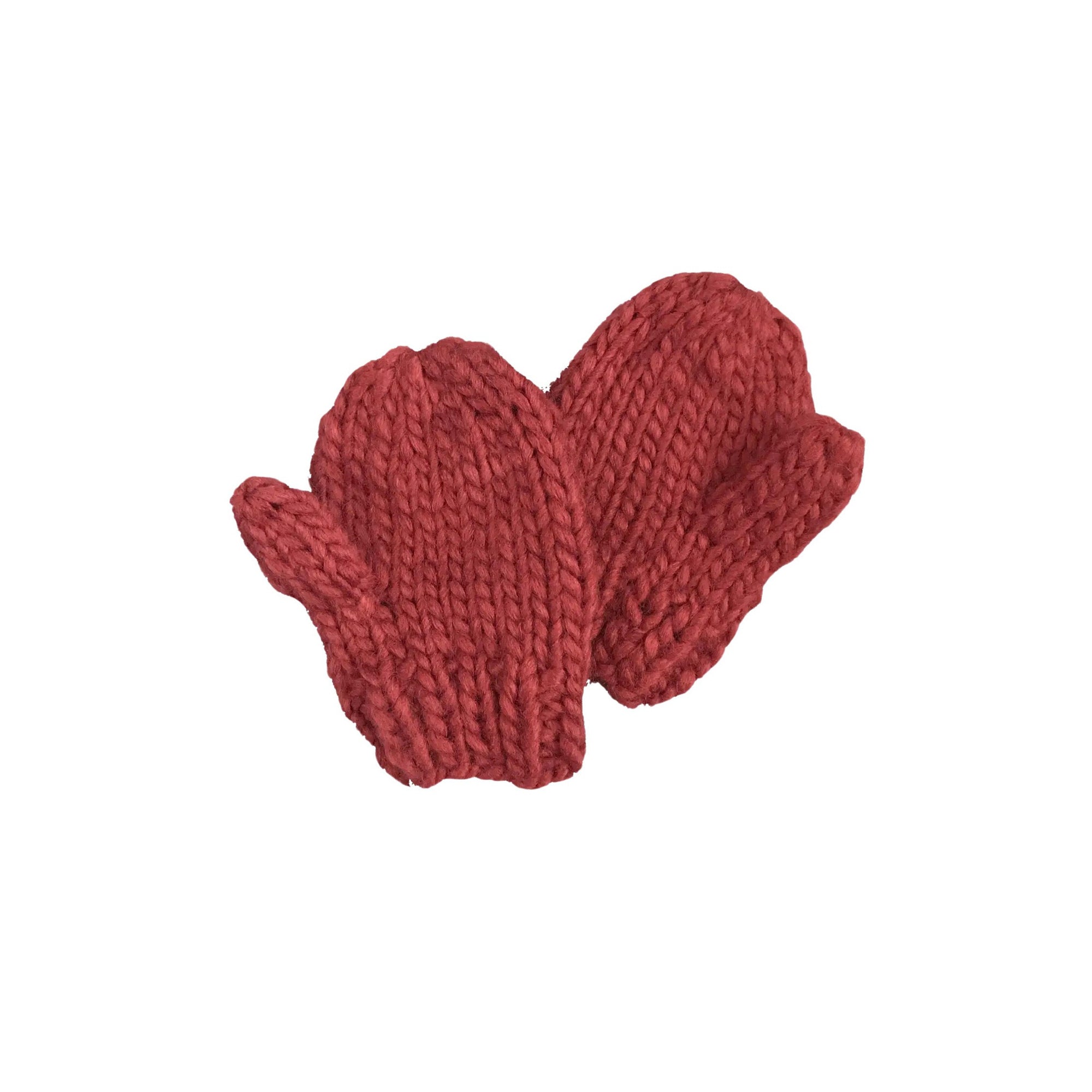 Classic Red Hand Knit Mittens