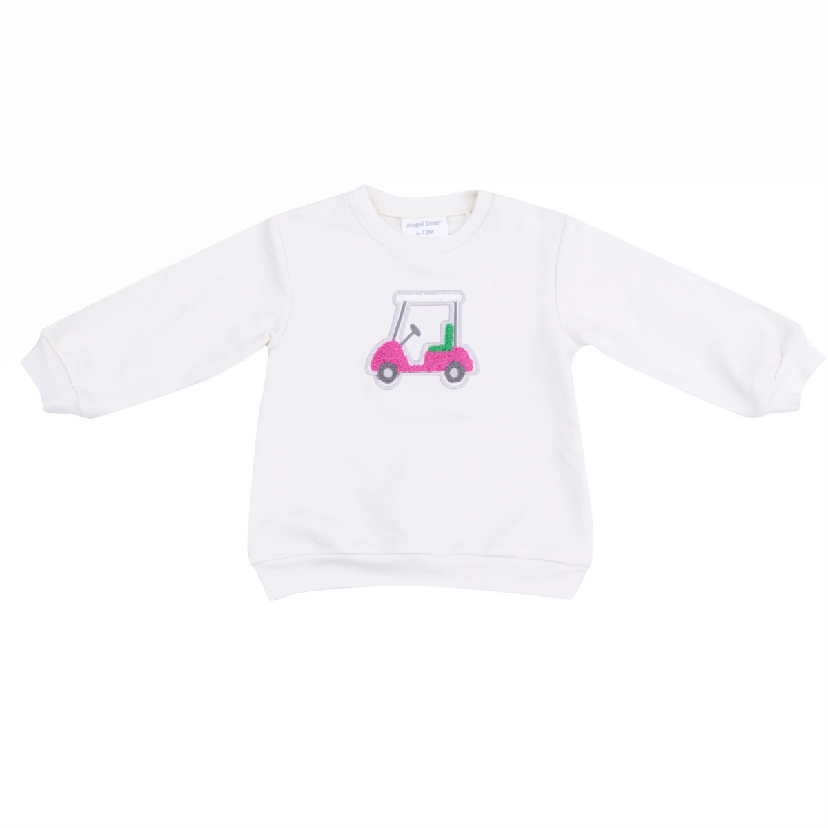 Golf Cart Pink Applique Oversized Sweatshirt