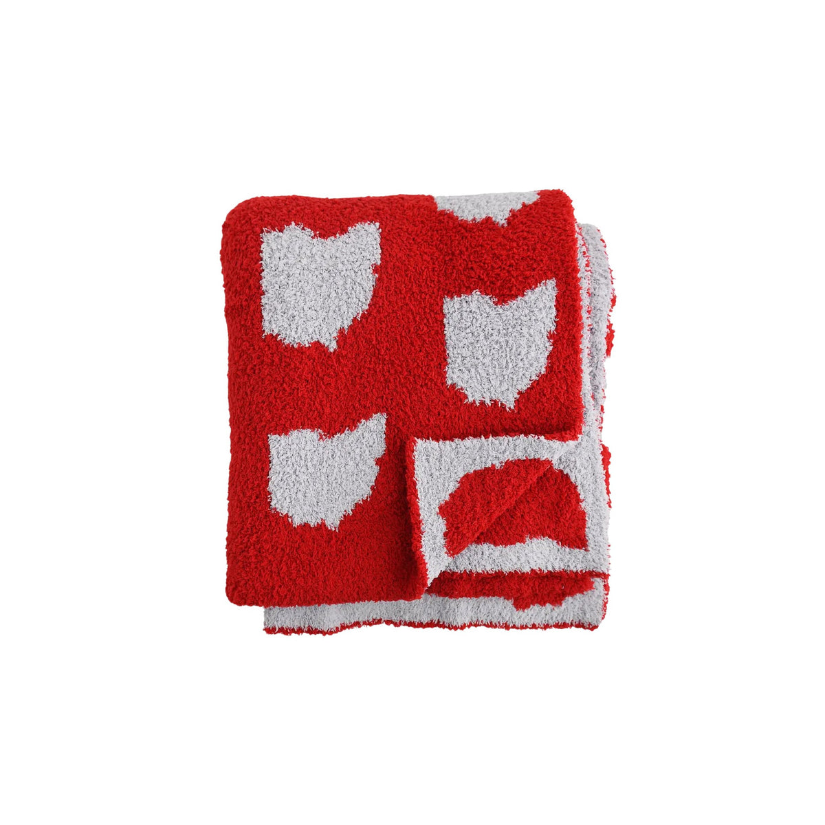 OSU Scarlet &amp; Gray Collegiate Plush Baby Blanket