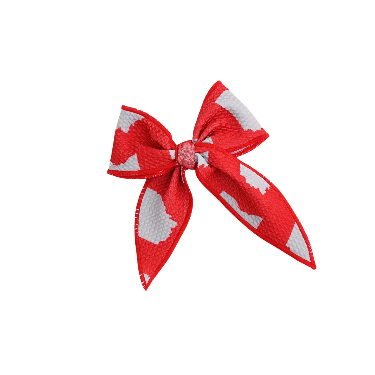 OSU Scarlet &amp; Gray Hair Clip Bow