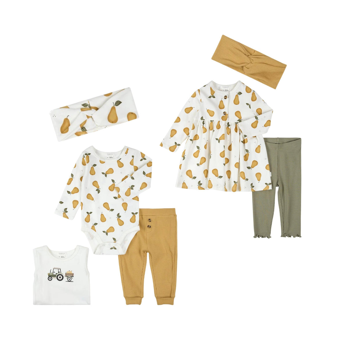 Pear Print Headbands-2pc