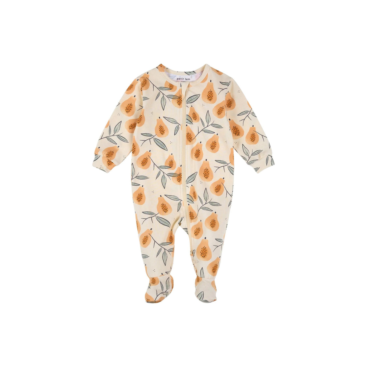 Papaya Print Jersey Footie