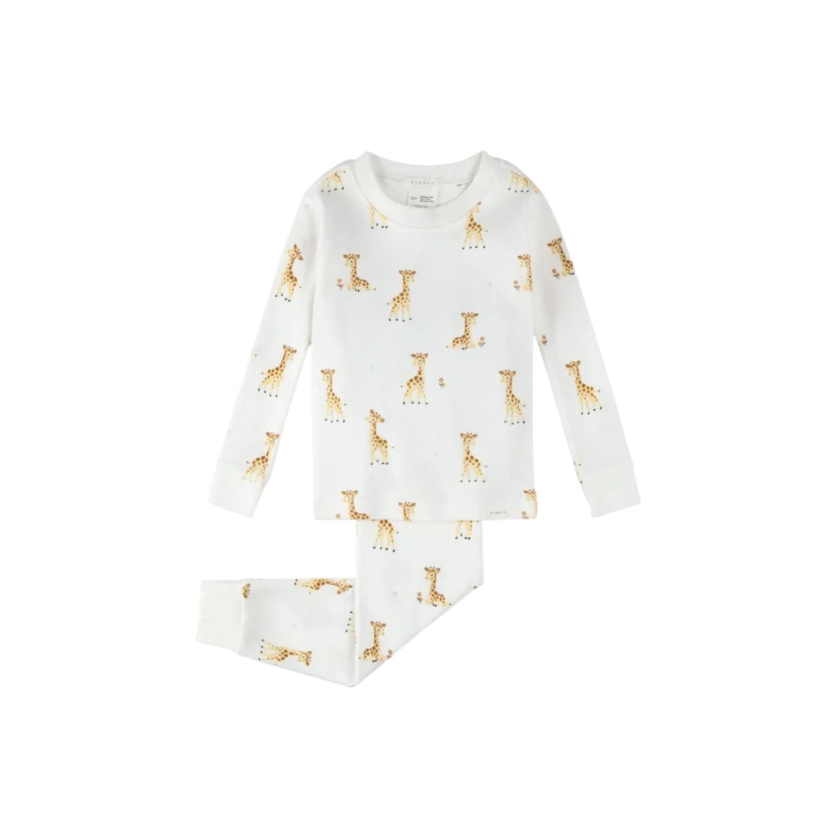 Giraffe Print Long Sleeve Pajama Set