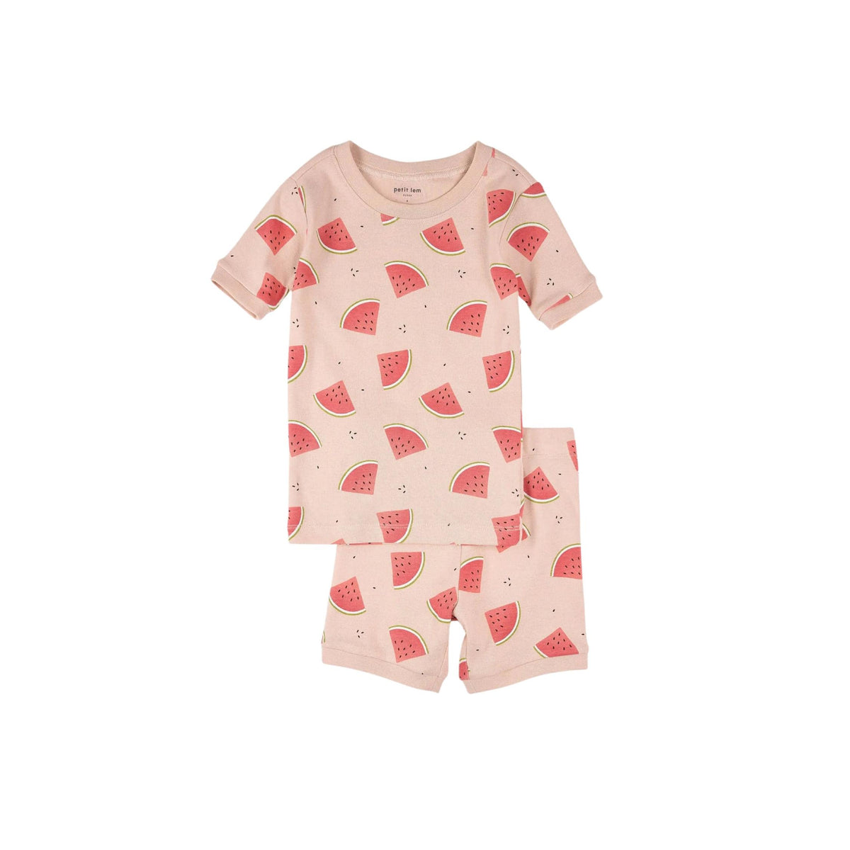 Watermelon Print Pajama Short Set