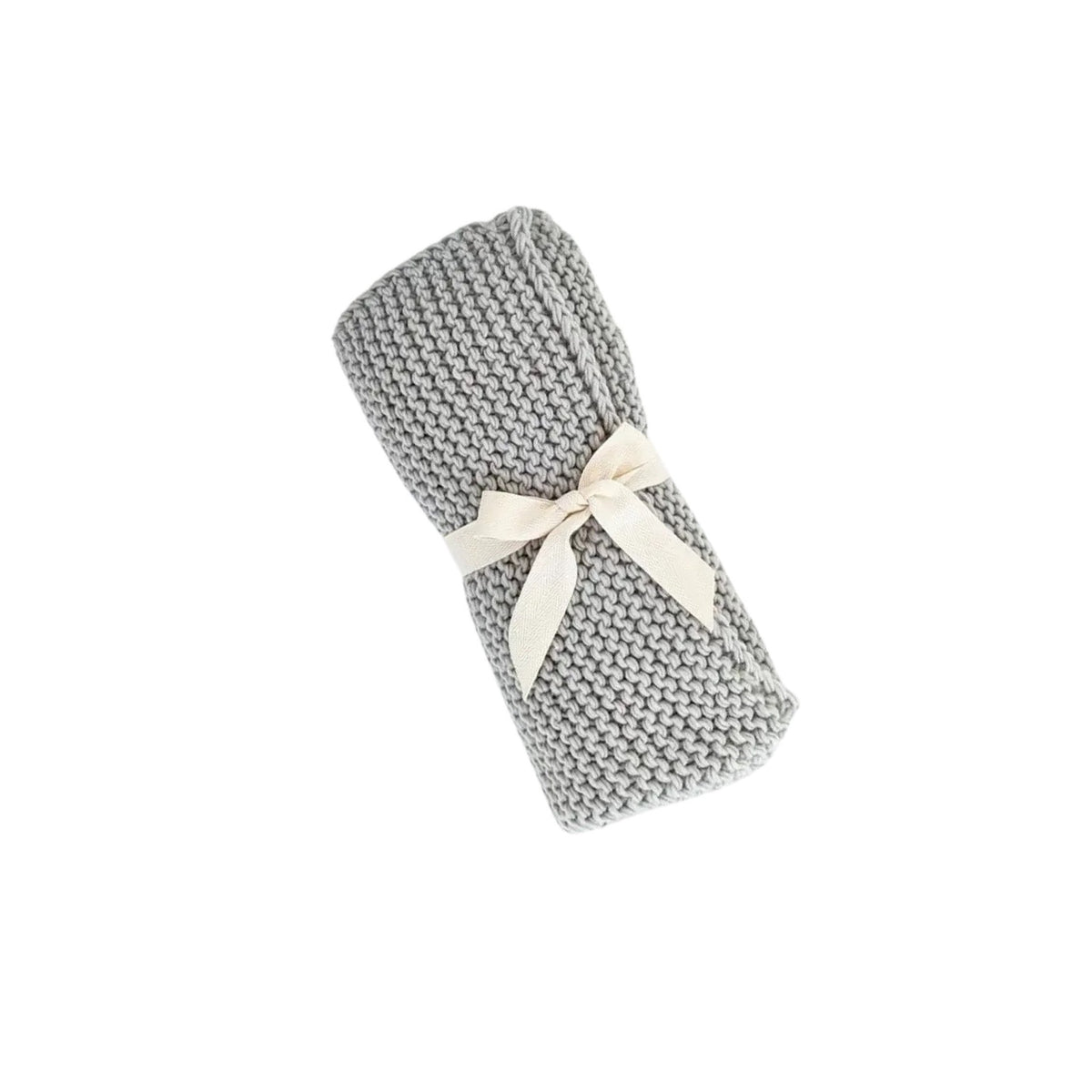 Icy Grey Garter Stitch Blanket