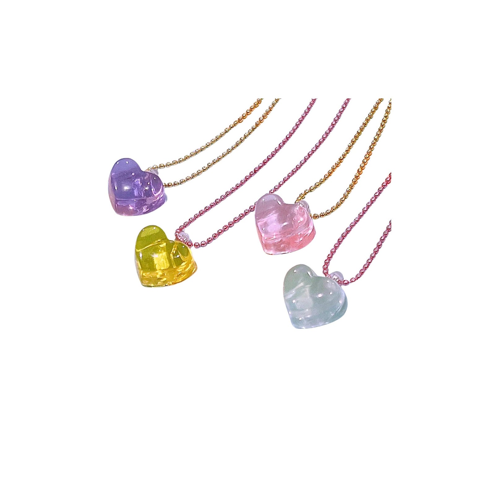 Jello Heart Kids Necklaces