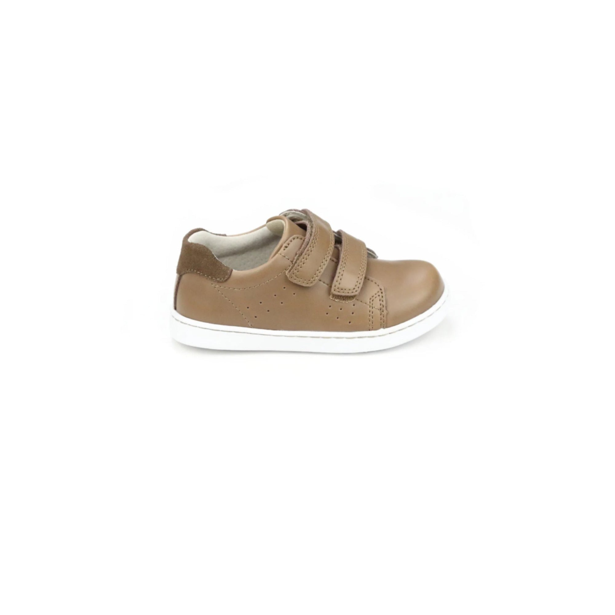 Kyle Double Velcro Leather Sneaker - Mocha