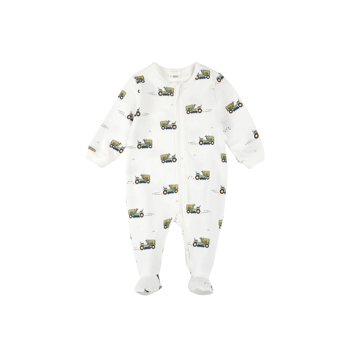 Lawnmower Print Footed Sleeper