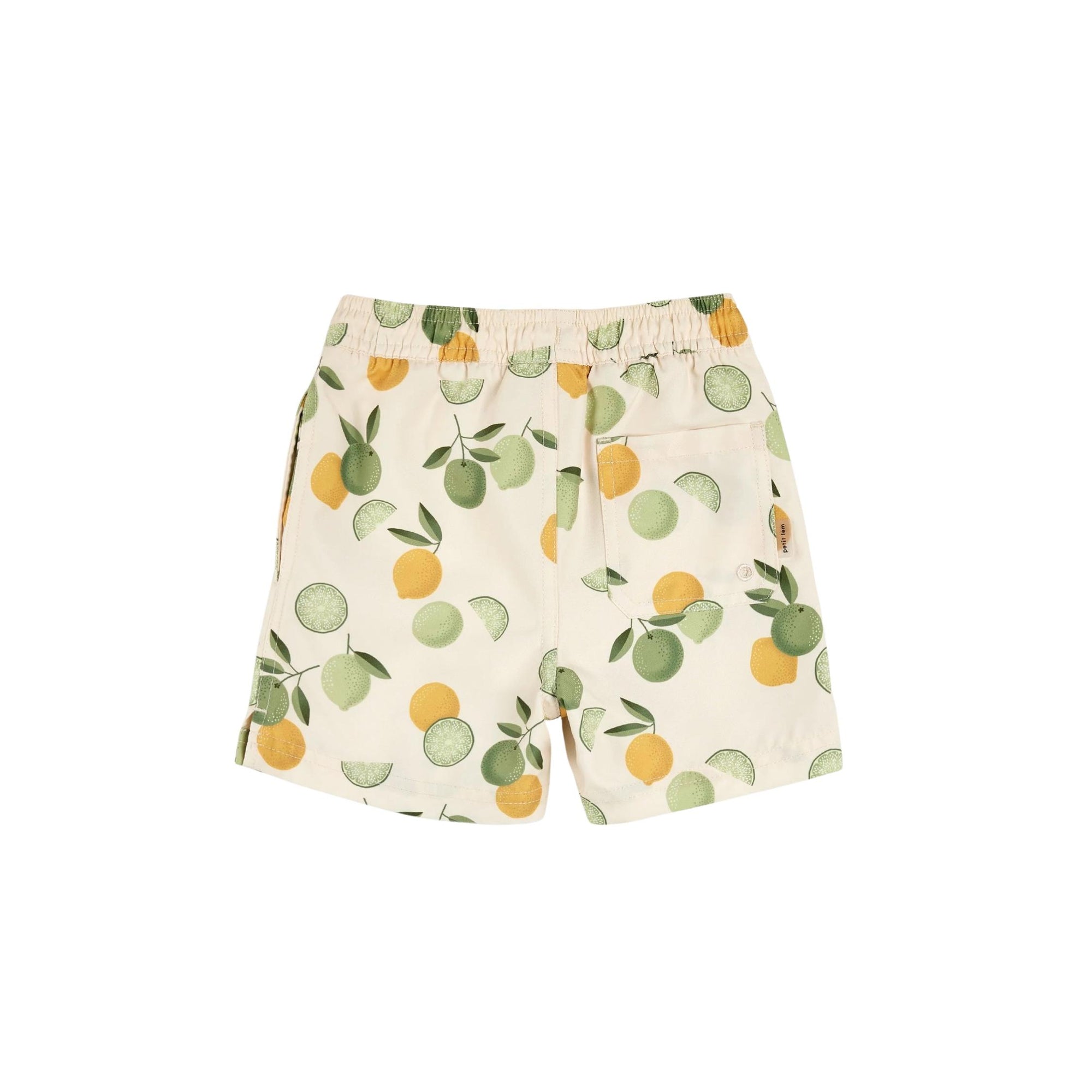 Lemons and Limes Print Swim Trunks