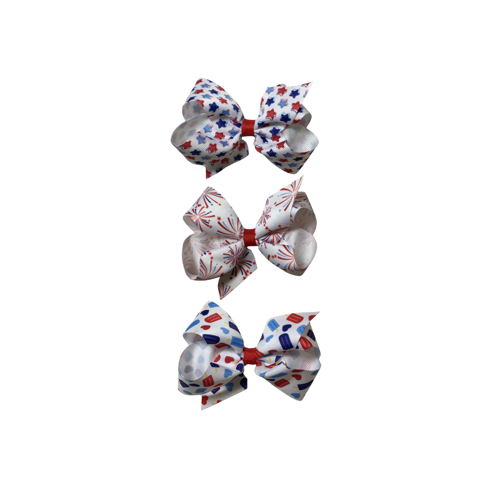 Medium Americana Print Bow Clip