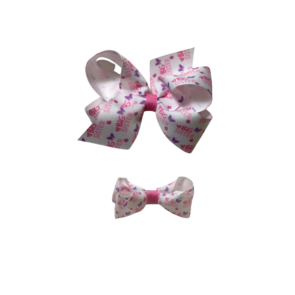Medium Big Sister Print Bow Clip