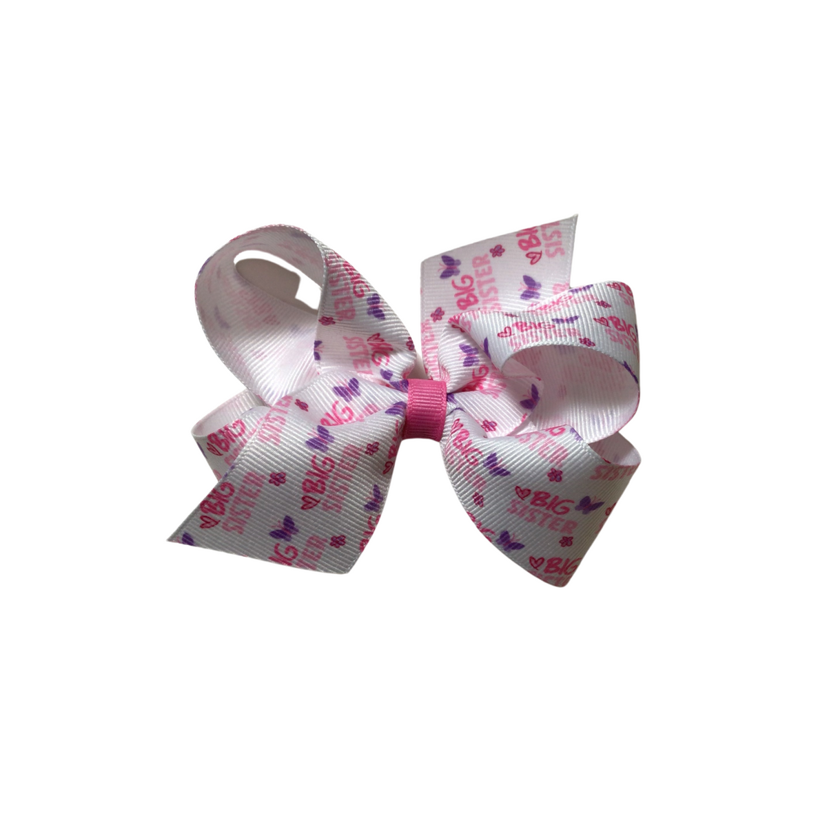 Medium Big Sister Print Bow Clip
