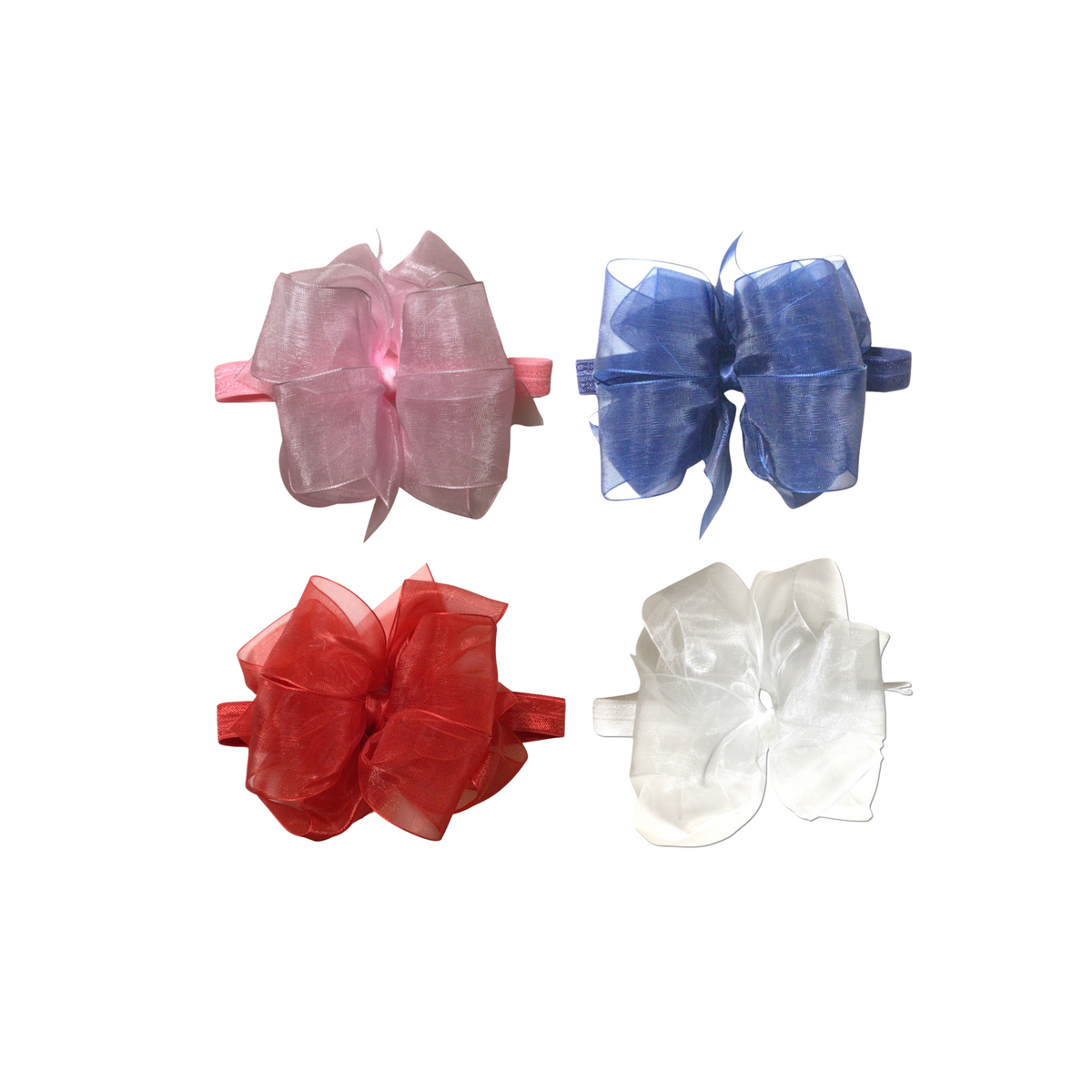 Medium Organza Double Bow Headband