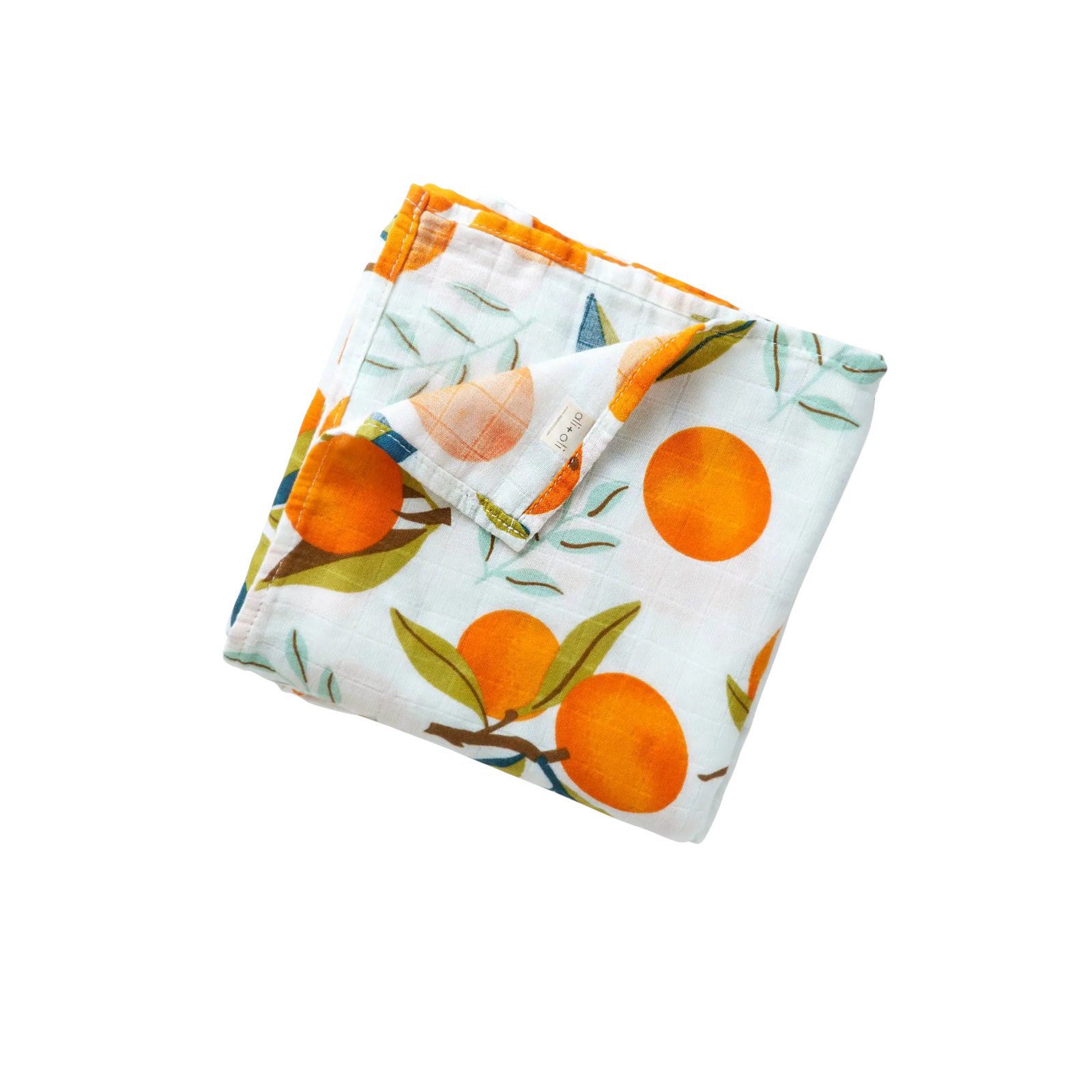 Muslin Tangerine Print Swaddle
