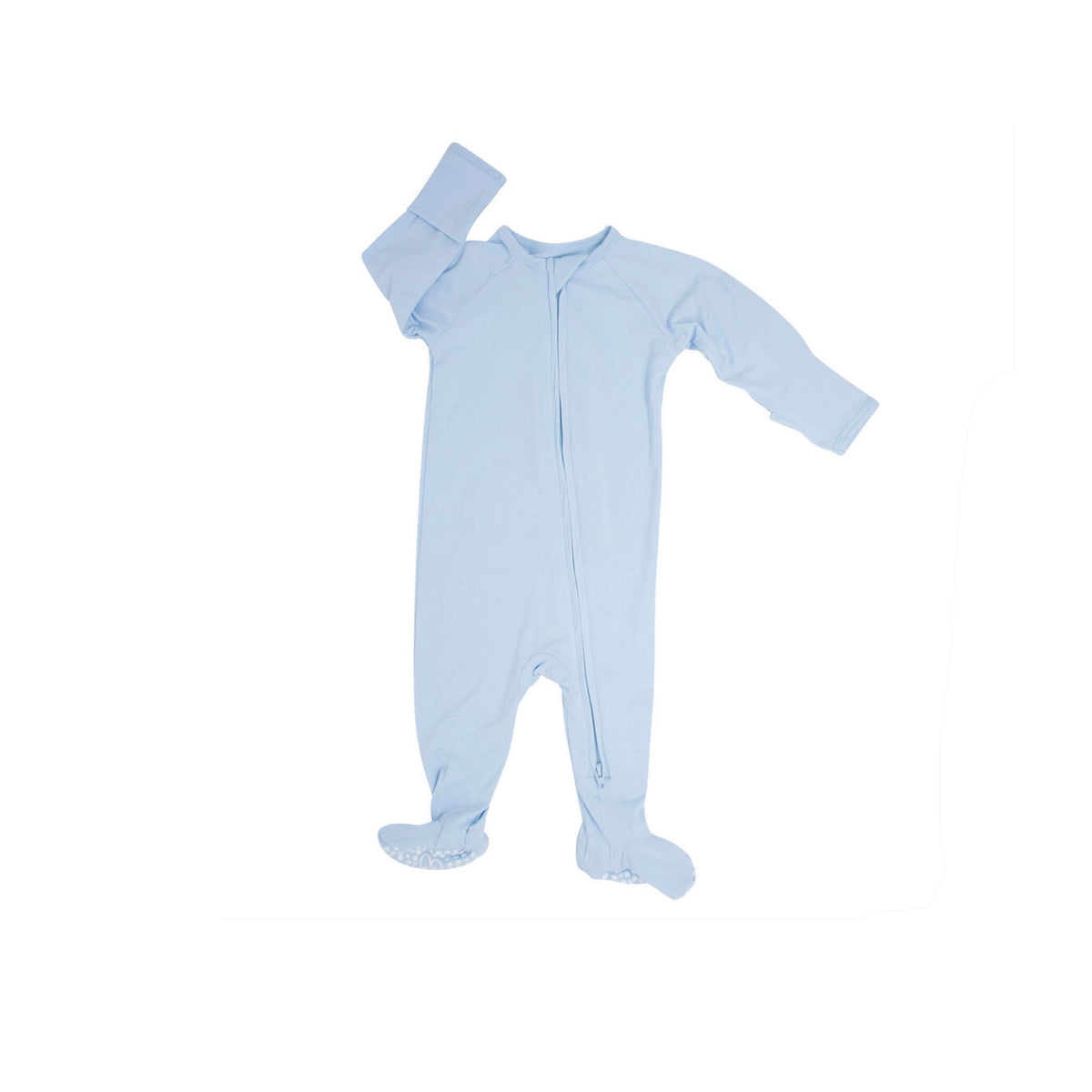 (NE) Bashful Blue Ribbed Footie