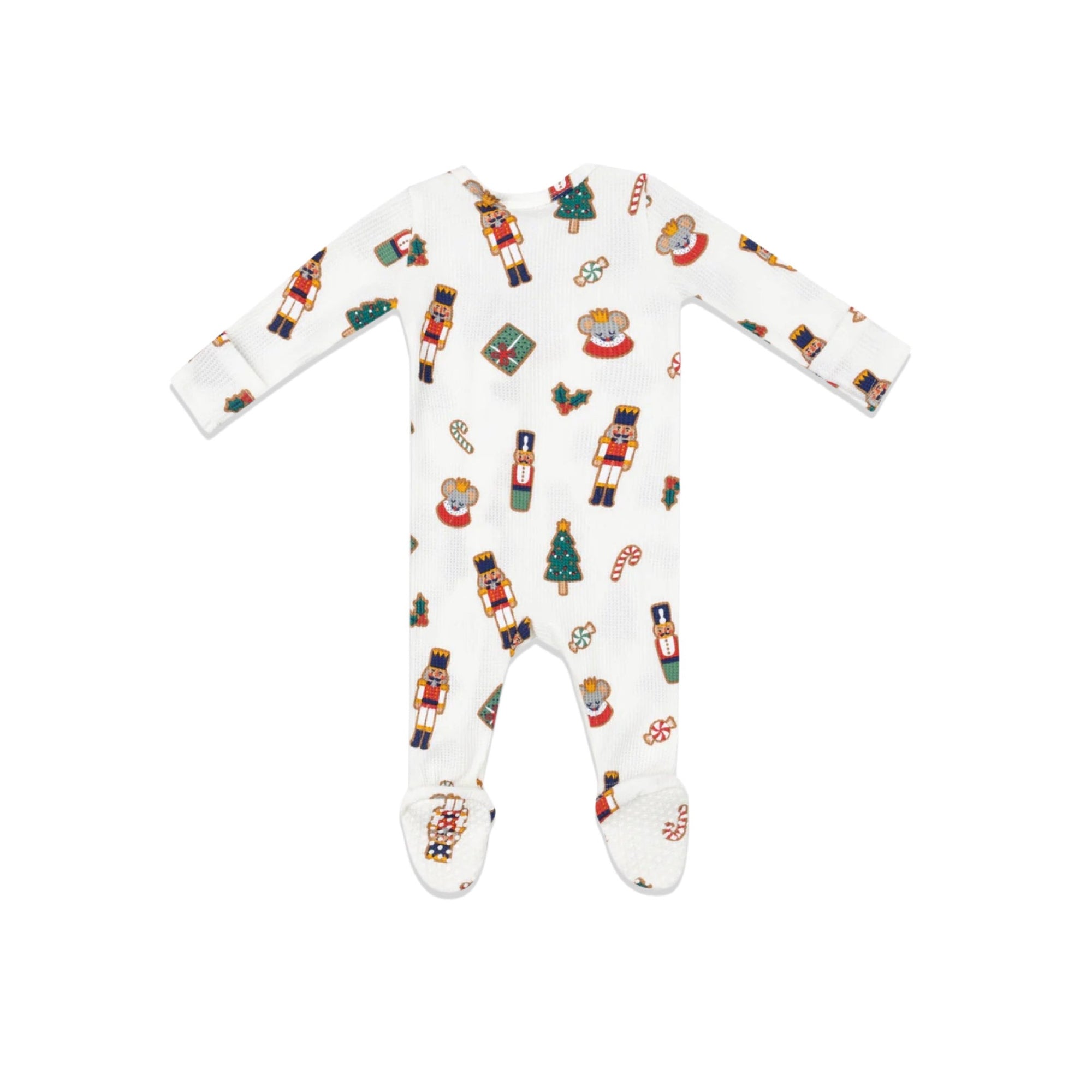 Nutcracker Christmas Cookies 2-Way Zipper Footie