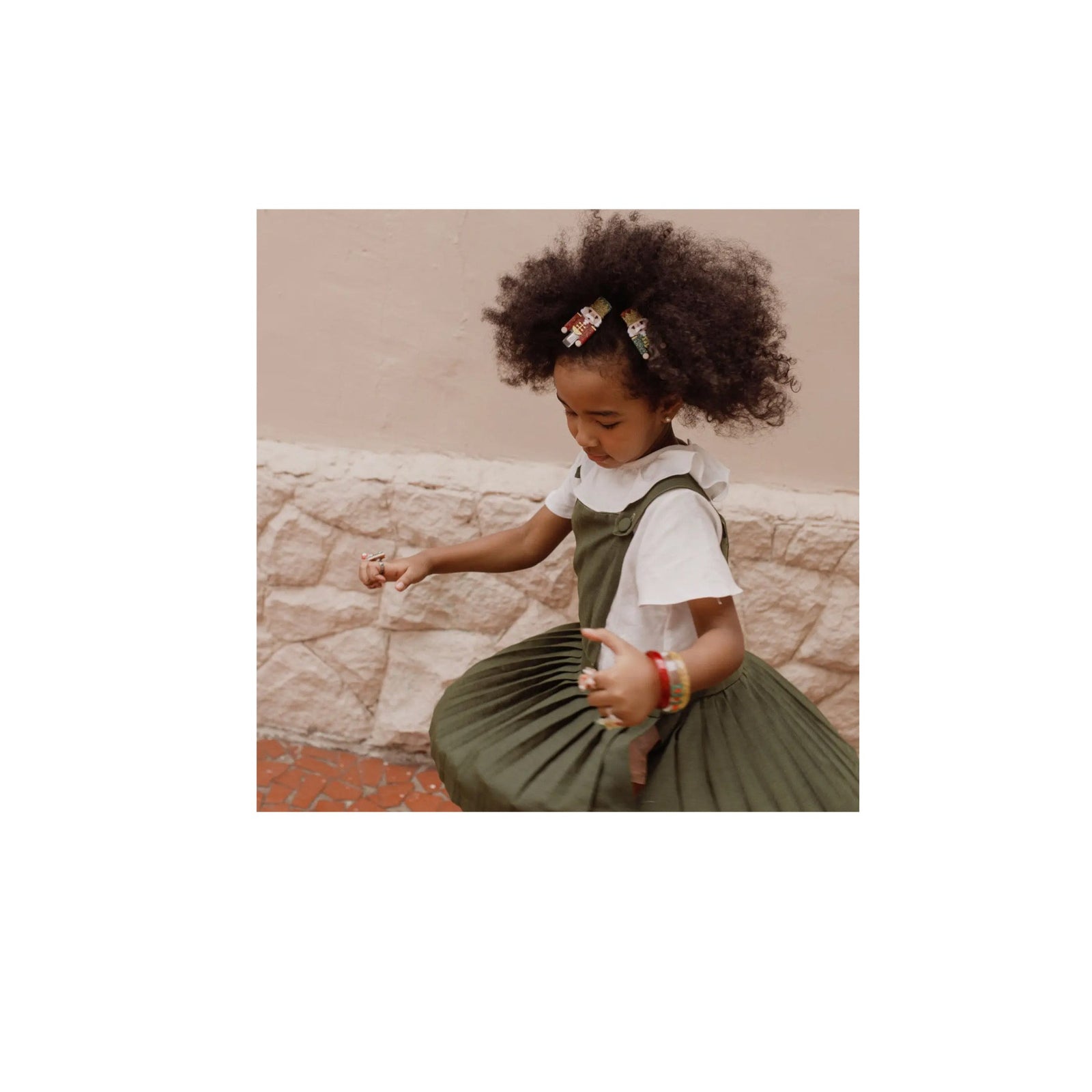 Nutcracker Glitter Aligator Hair Clips