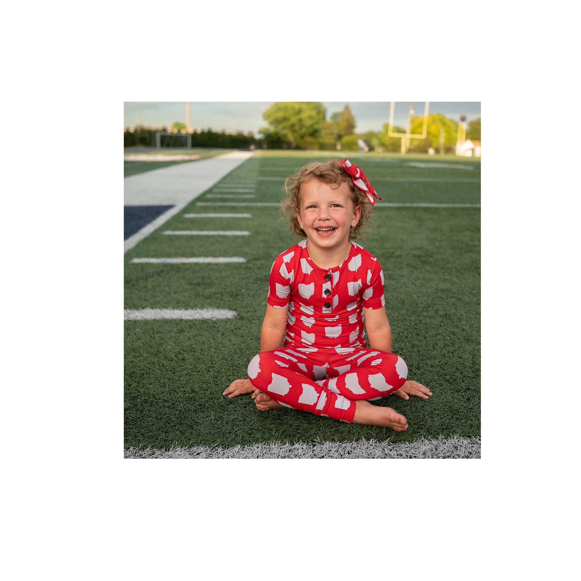 OSU Scarlet & Gray Hair Clip Bow