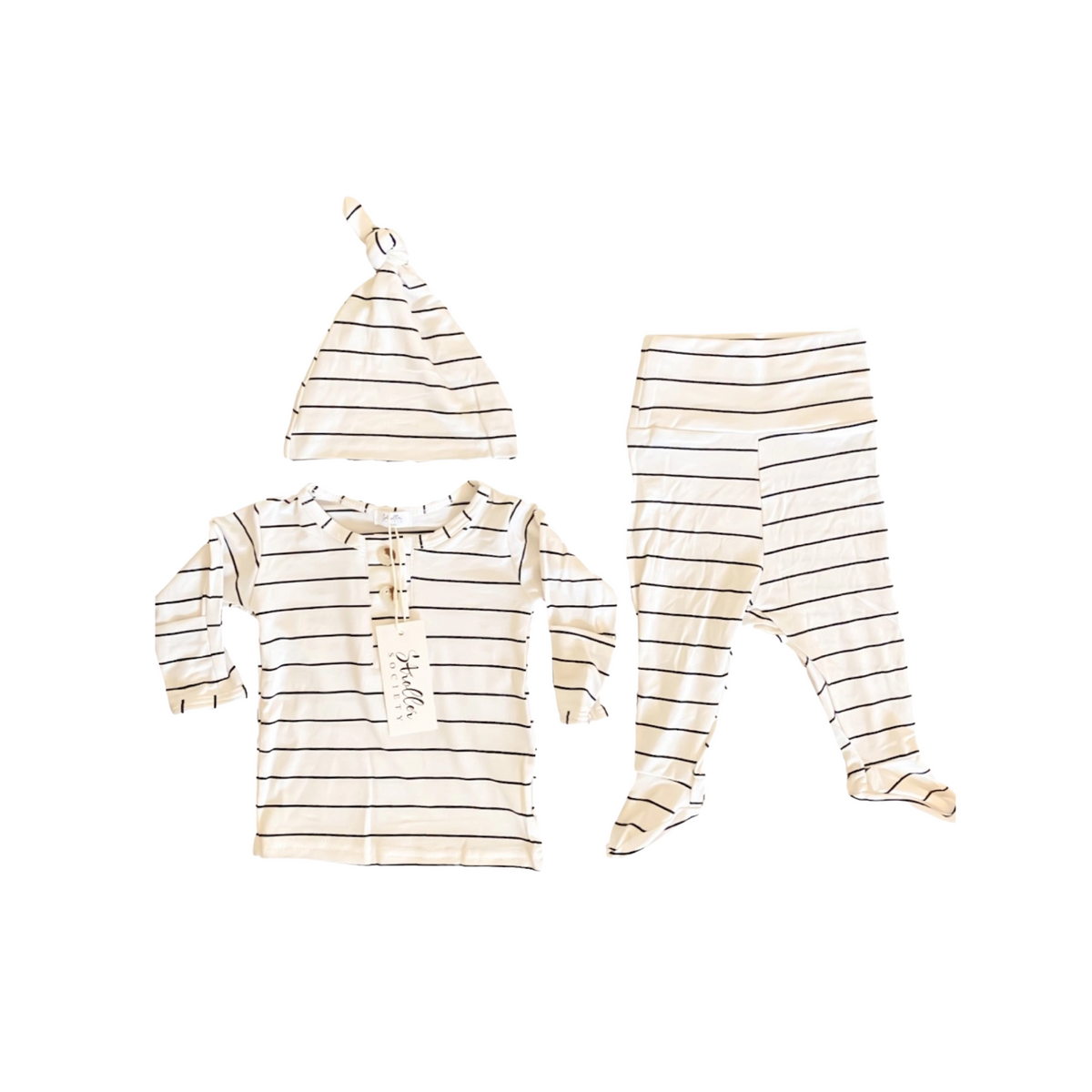 Onyx Stripes 3-Piece Newborn Set