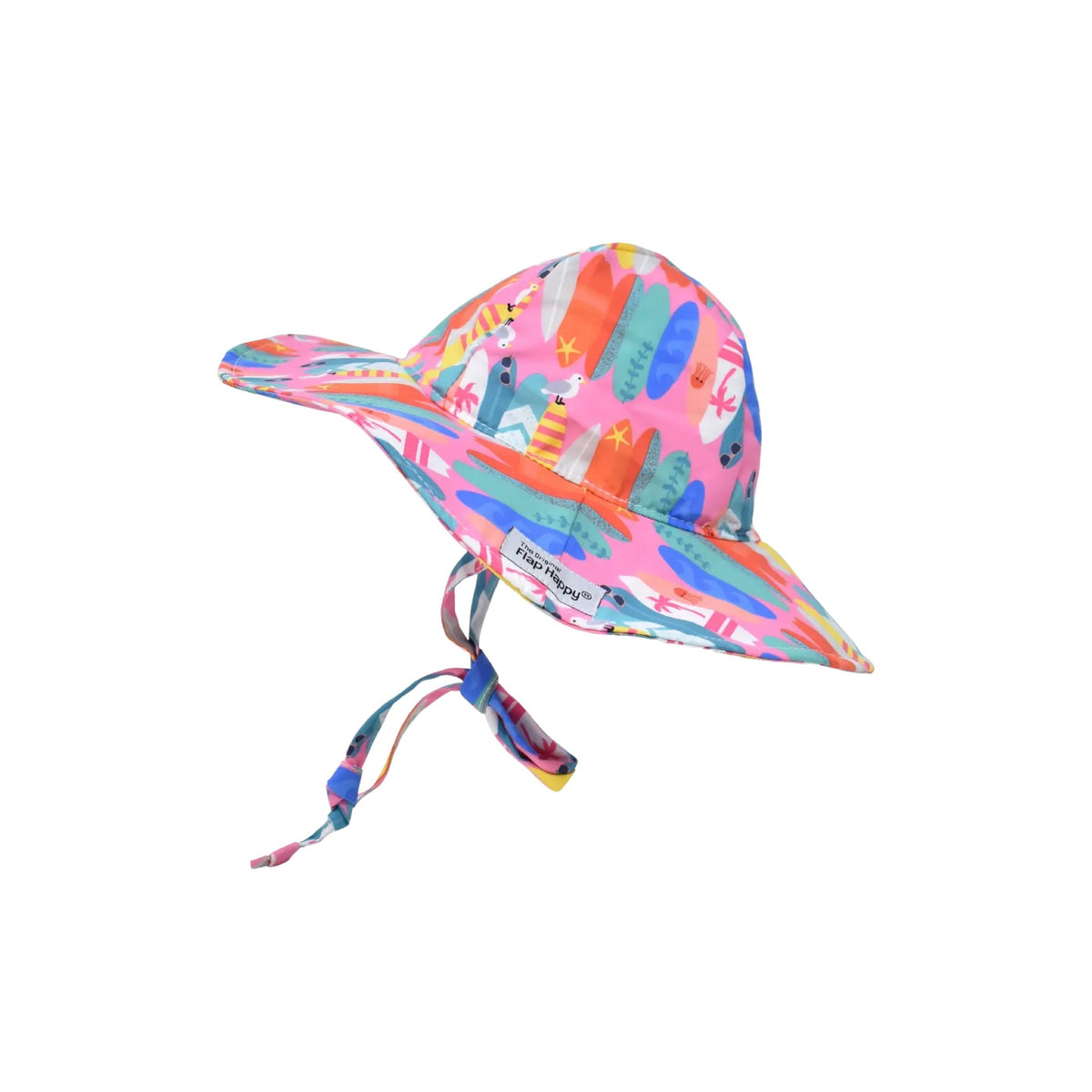 Pink Beach Boards Floppy Sun Hat