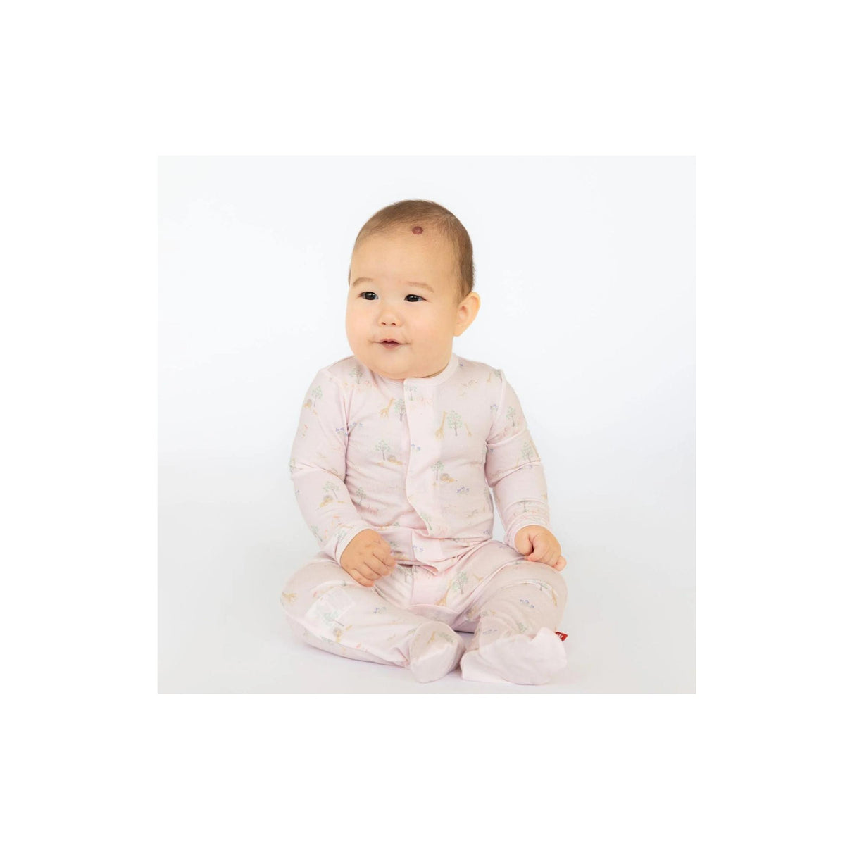 Pink Safari Print Magnetic Footie