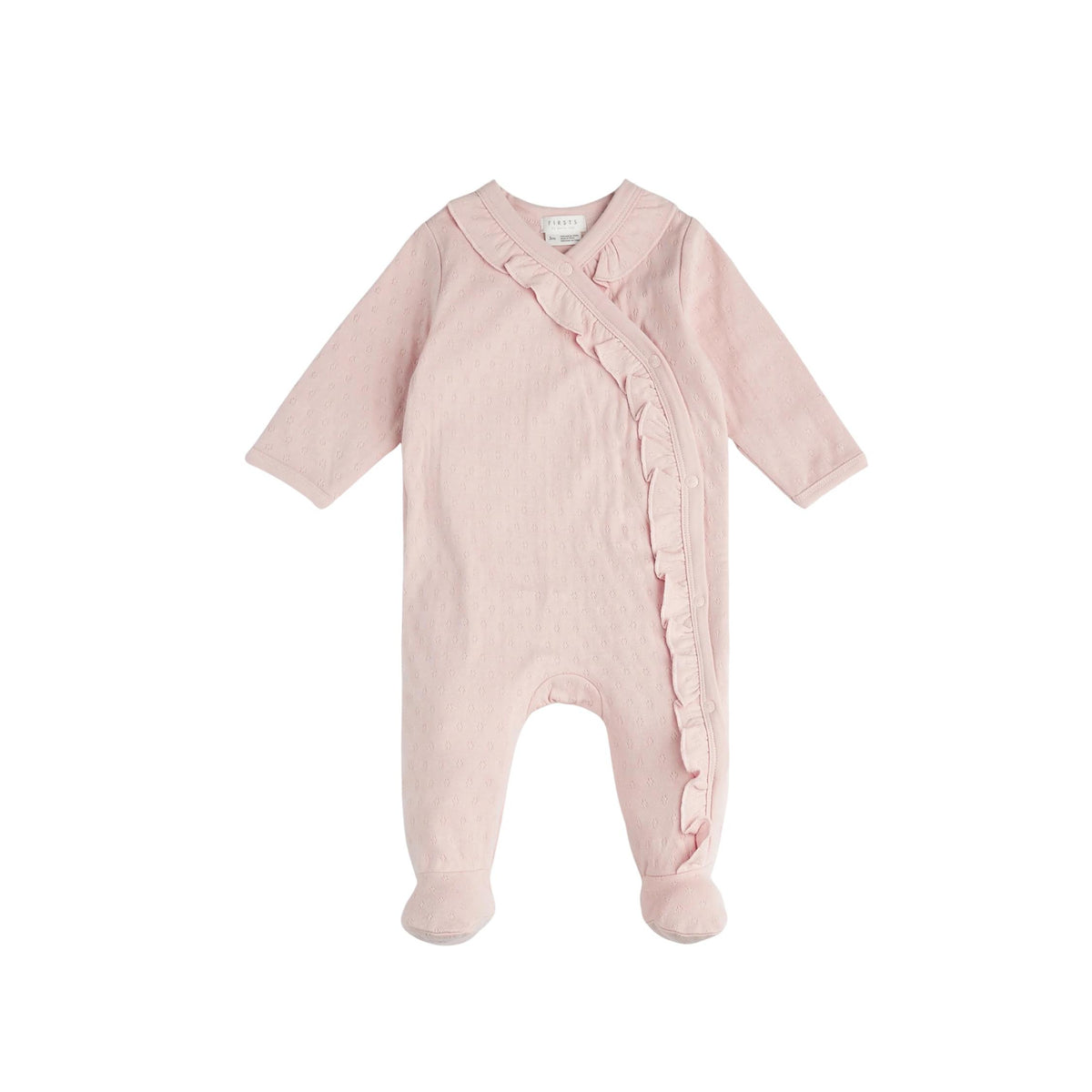 Pointelle Knit Cross Body Newborn Footies