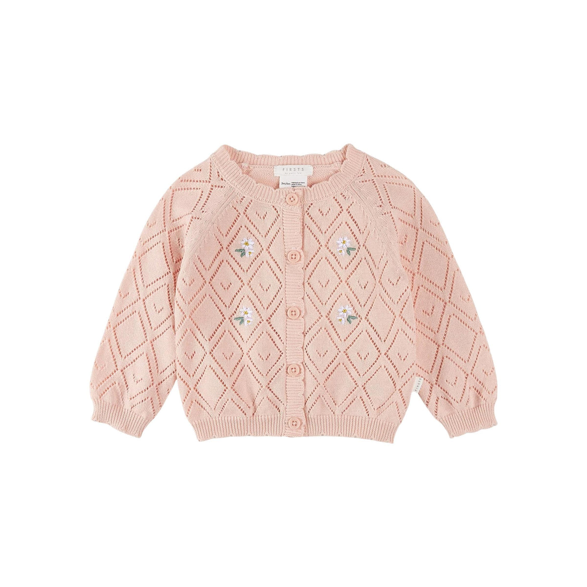 Pointelle Knit Embroidered Cardigans