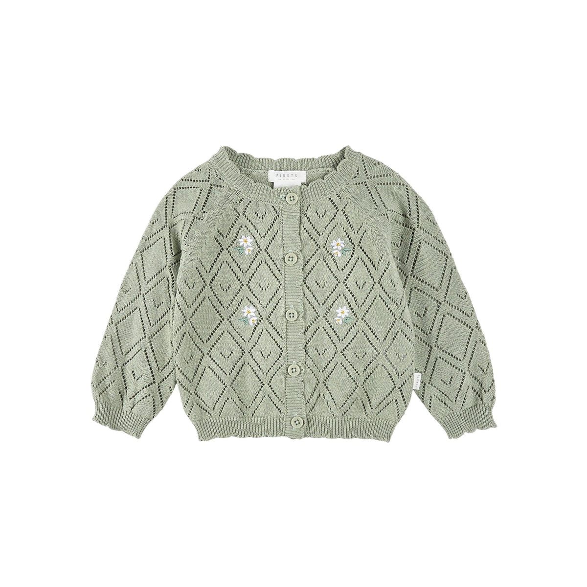 Pointelle Knit Embroidered Cardigans
