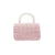 Pom Pom & Pearl Bow Pink Tweed Purse