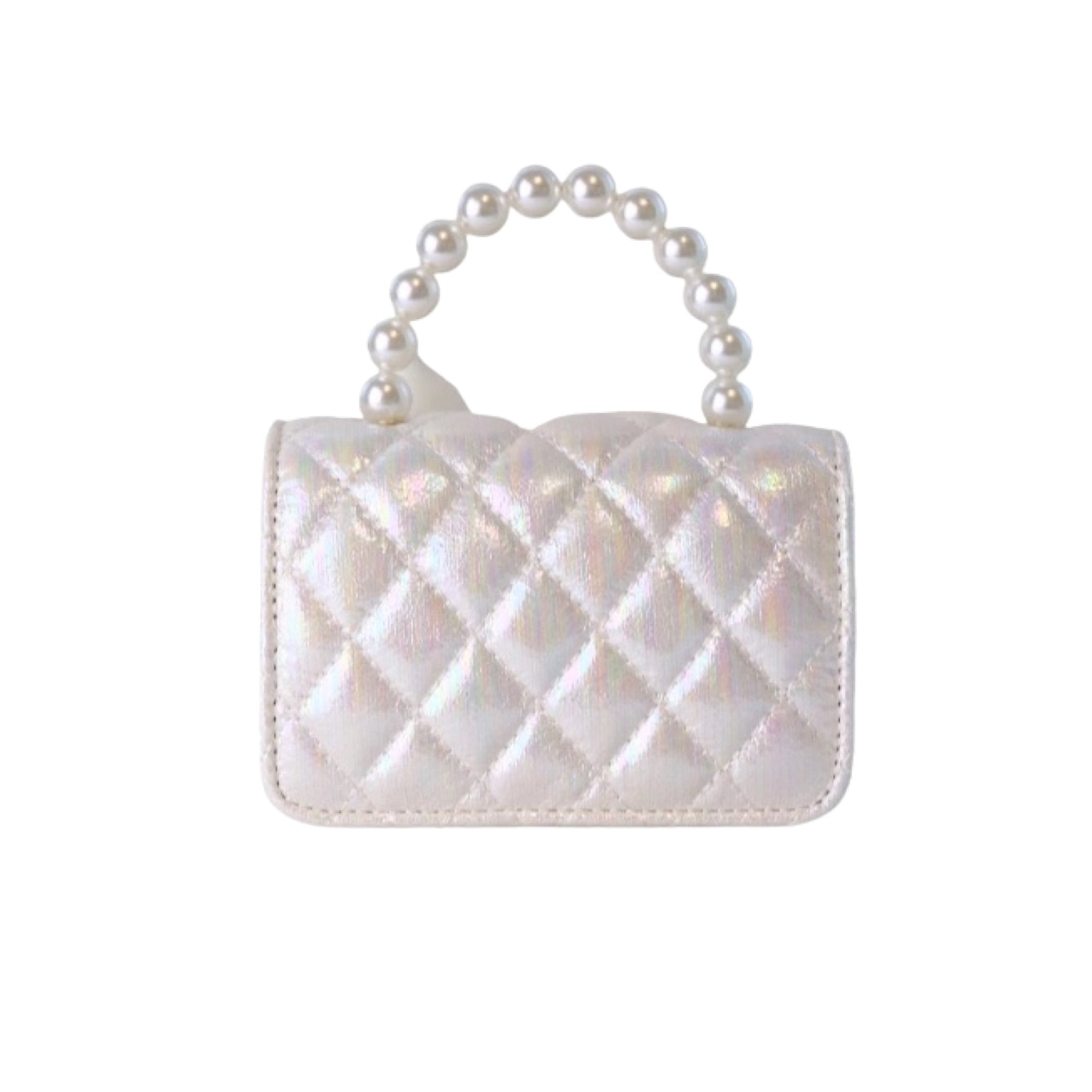 Quilted White Mermaid Purse