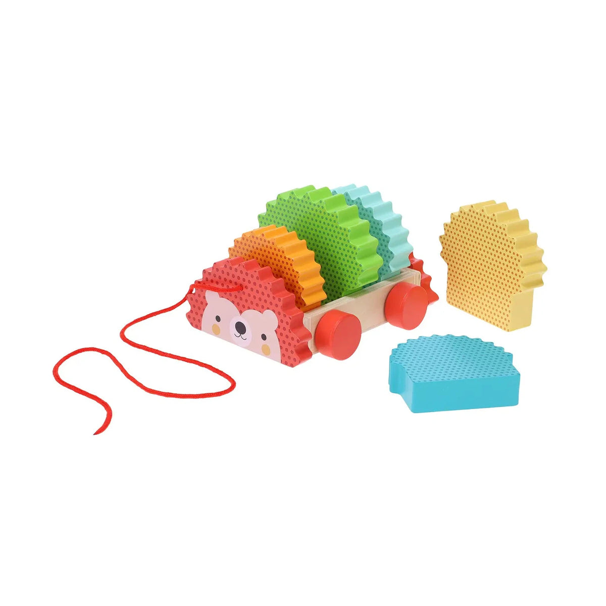 Rainbow Hedgehog Wooden Pull Toy