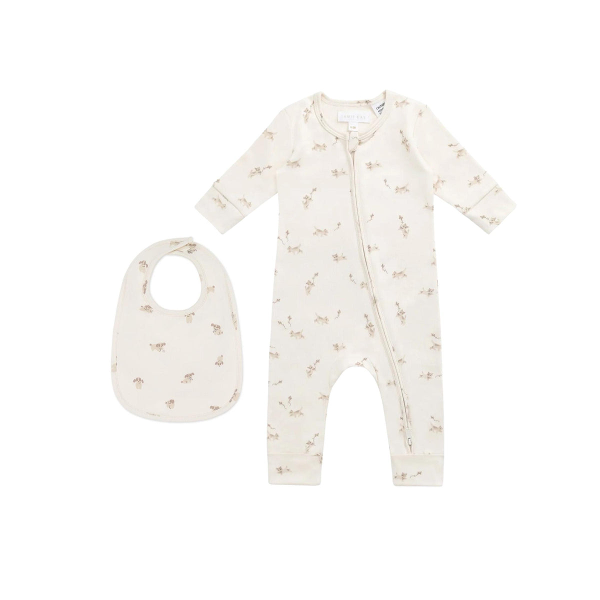 Reese Zip Sasha Puppy Print Romper