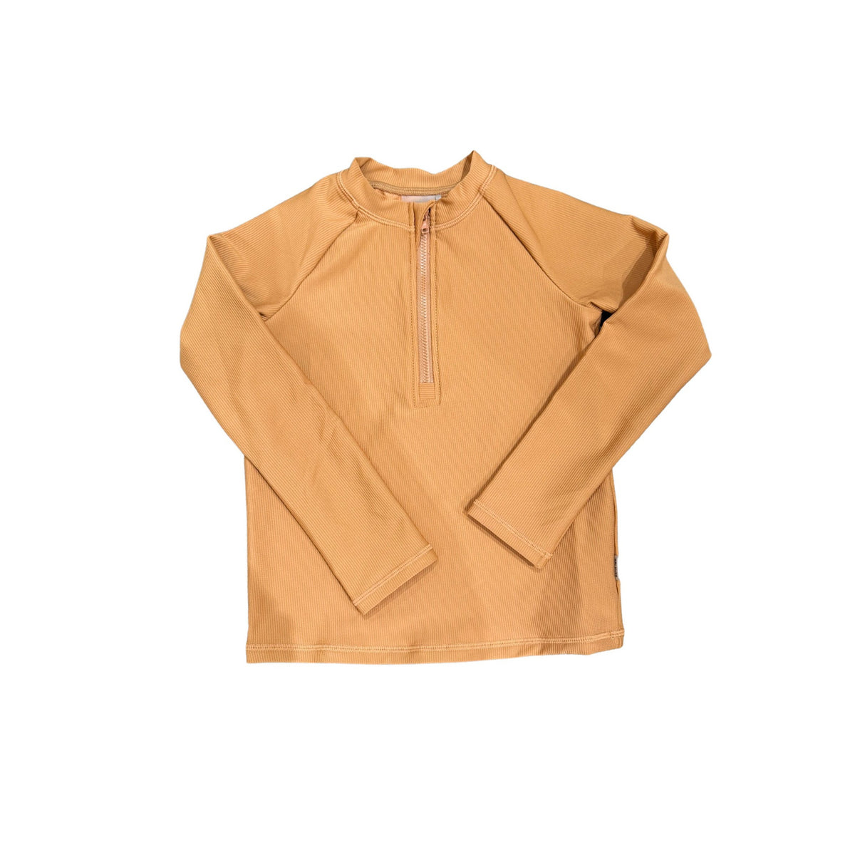 Ribbed Orange Long-Sleeve Rashguard