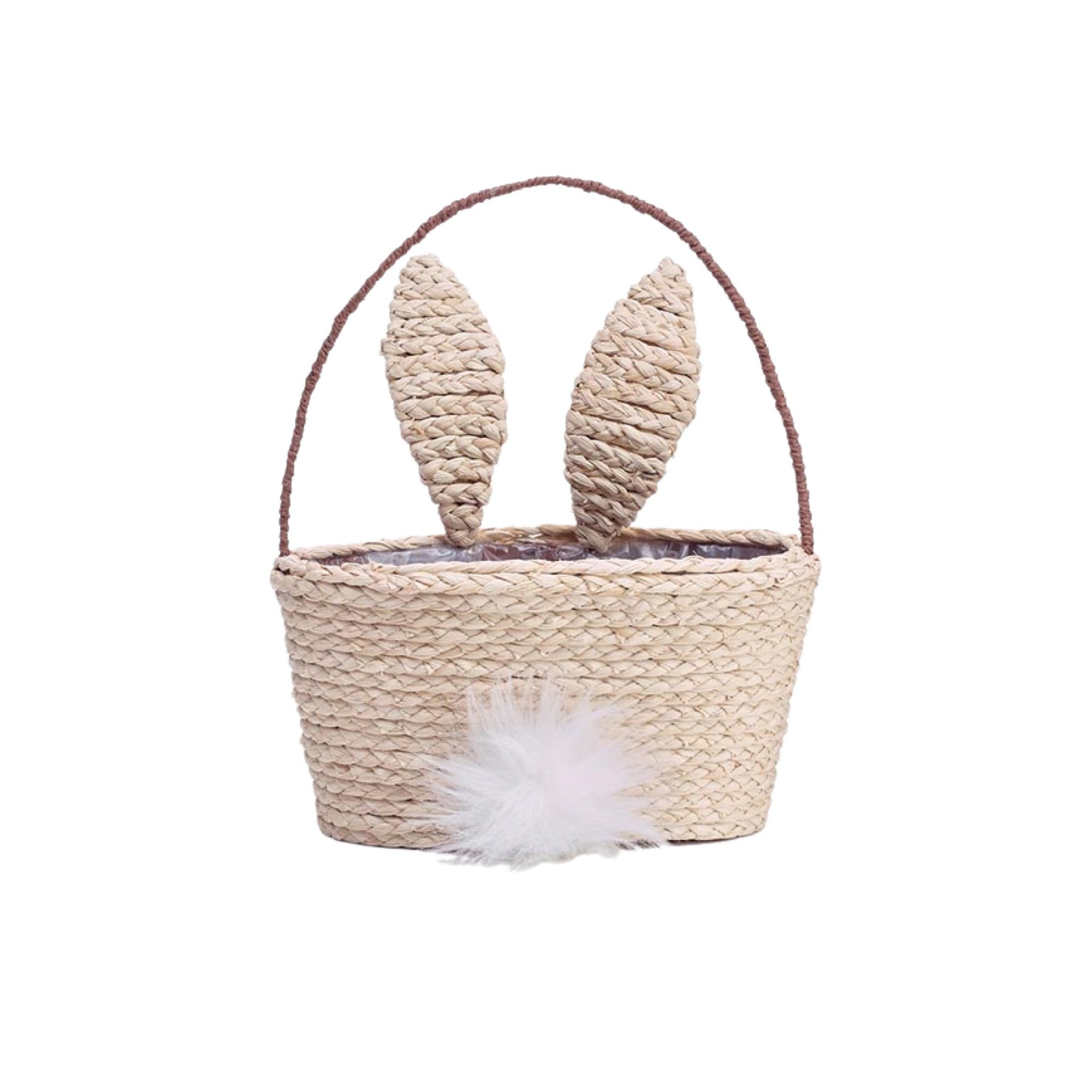 Seagrass Bunny Face Basket with Tail