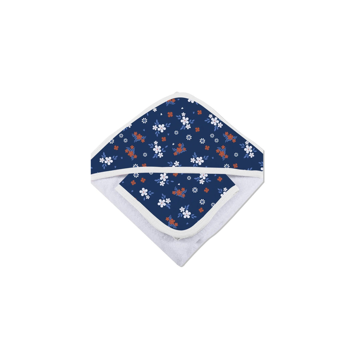 Serenity Floral Hooded Towel and Washcloth Set