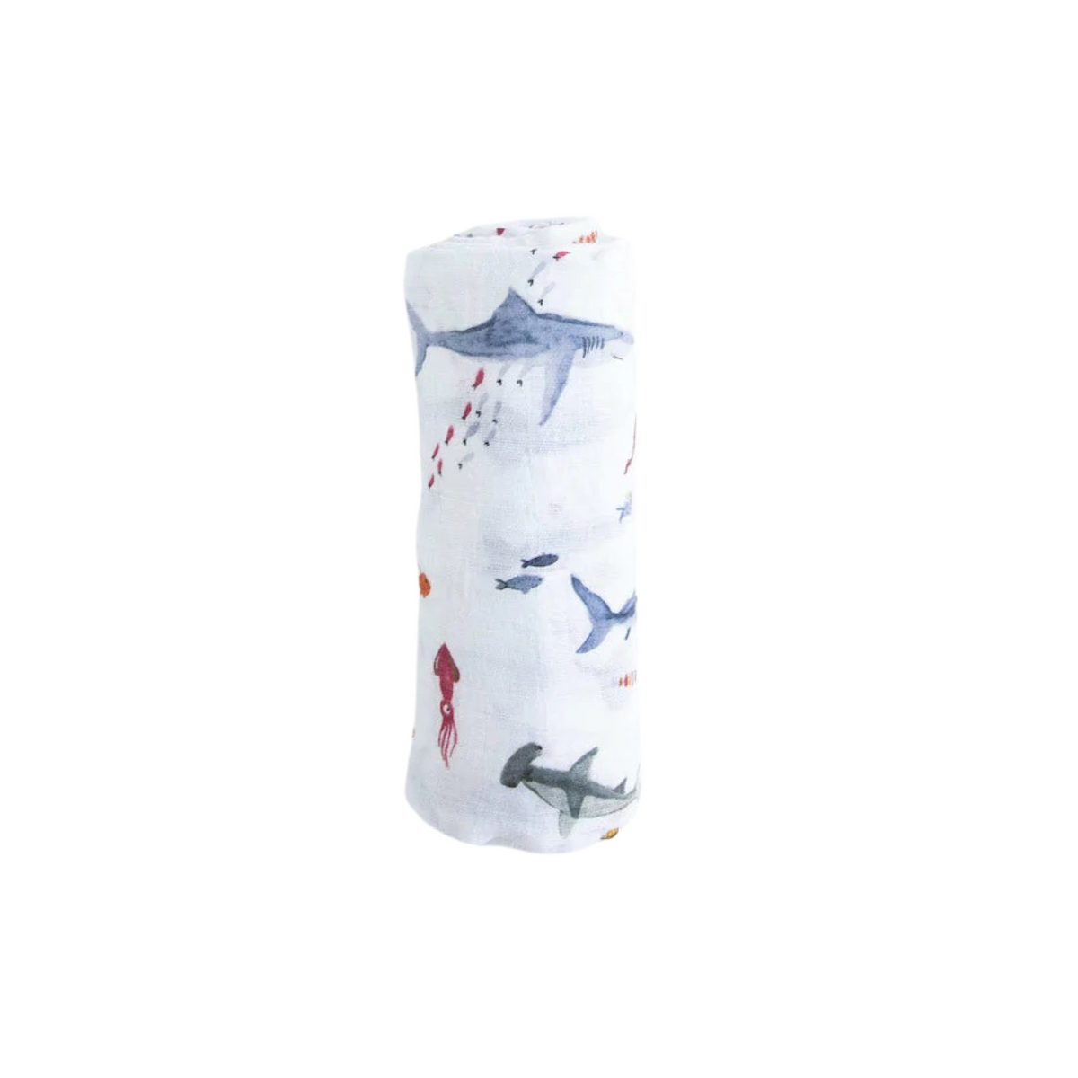 Shark Print Muslin Swaddle
