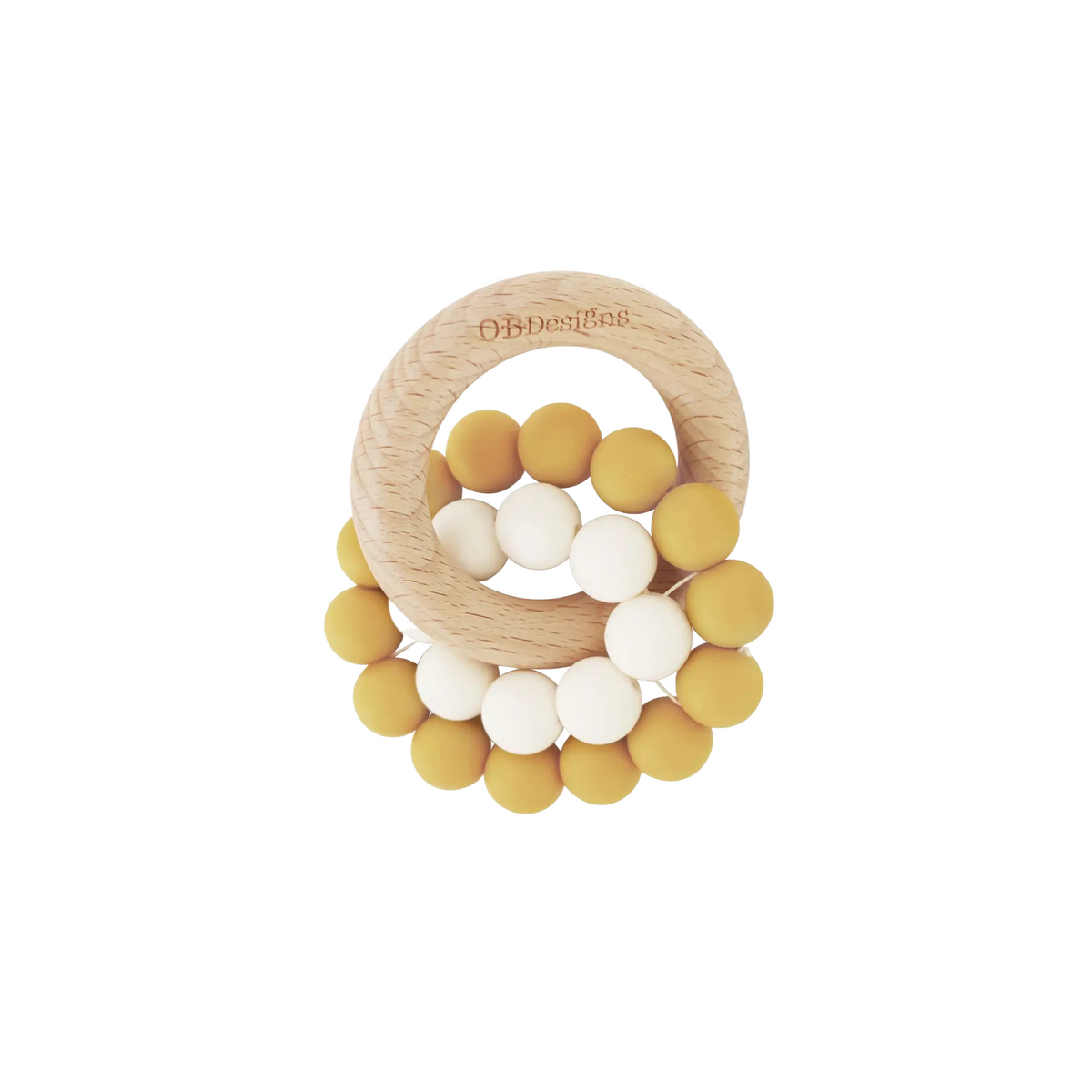 Silicone And Wooden Eco Teether Toy